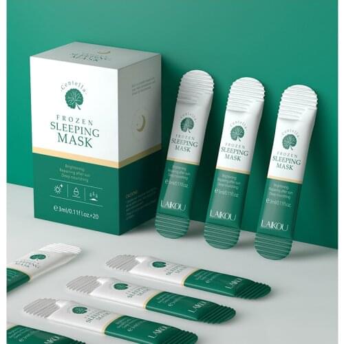 3ml×20 Packs Centella Jelly Moisturizing Sleeping Mask Deep Hydrating Repairing fter Mild&Soothing Skin Care TSLM1