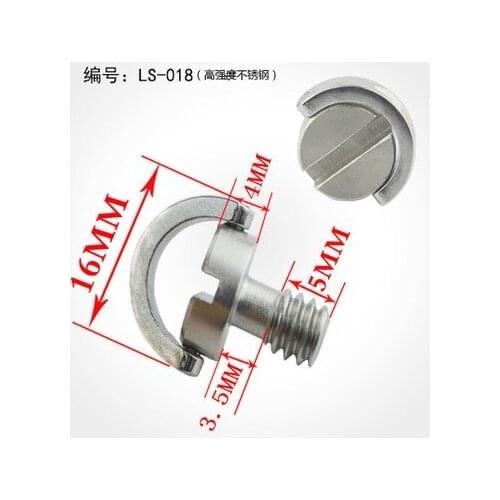 5pcs LS-021 SLR camera slotted 1/4"-20 tripod screw d ring screw stainless steel for camrea