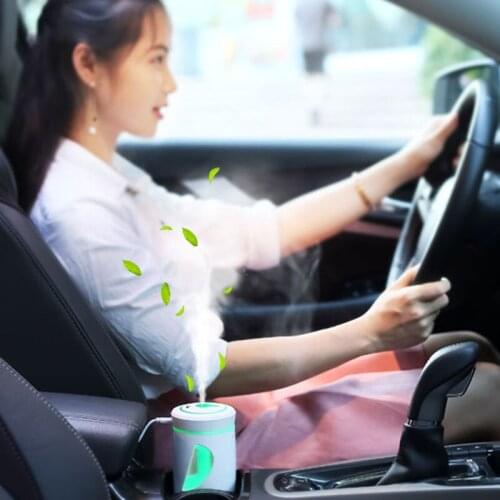 4 in 1 Aroma Essential Oil Diffuser Woodpecker Humidifier Car Air Purifier LED Night Light USB Fan Mobile phone holder