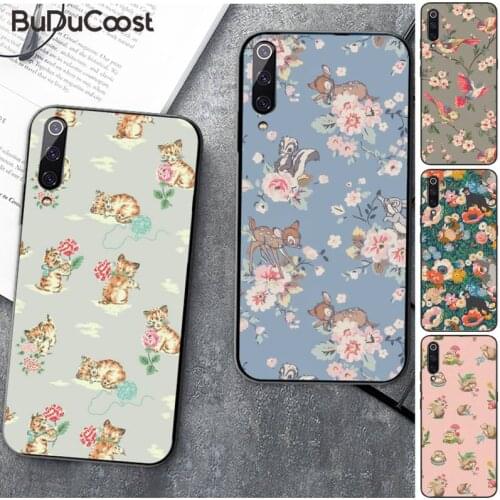 Fashion floral cute cat deer pets Phone Case For Xiaomi Mi 9 9T CC9 CC9E 8 SE Pro A2 Lite 6X 5 A3 A1 Max Mix 2 3