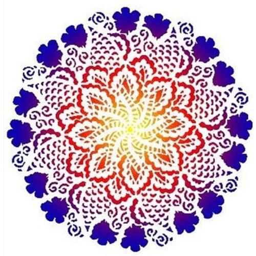 DIY Craft Layering Mandala Stencils for Painting on Wood Walls Art Scrapbooking Stamping Album Decorative Embossing Paper Cards