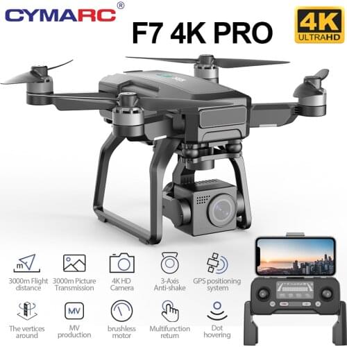 SJRC F7 4K GPS Drone 27Mins Profesional Quadcopter with Camera Hd 3 Axis Stabilized Gimbal remote control distance is 3 KM Dron