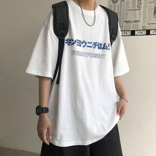 New Black Letter White Black Tshirts Oversized Cotton Tees Blouse Jil Sander Short Sleeve T-shirts Female Summer Tops for Men