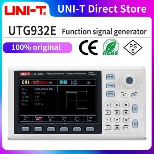 UNI-T UTG962E Function Arbitrary Waveform Generator Signal Source Dual Channel 200MS/s 14-bit Frequency Counter 30Mhz 60Mhz