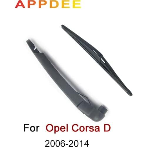 APPDEE Wiper 10" Rear Wiper Blade & Arm Set For Opel Corsa D 2006- 2014 Windshield Windscreen Rear Window