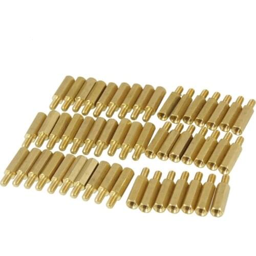 CLOS 25mm Body Length 20 Pcs Screw PCB Stand-off Spacer Hex M3 Male x M3 Female Brass Hex Spacers Screw Nut Promotion Wholesale