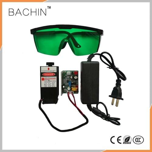 450nm 2500mW 12V Laser Module High Power TTL Focusable Blue Light DIY Laser Engraver Accessories 2.5W Laser Cutter Head+Eyewear