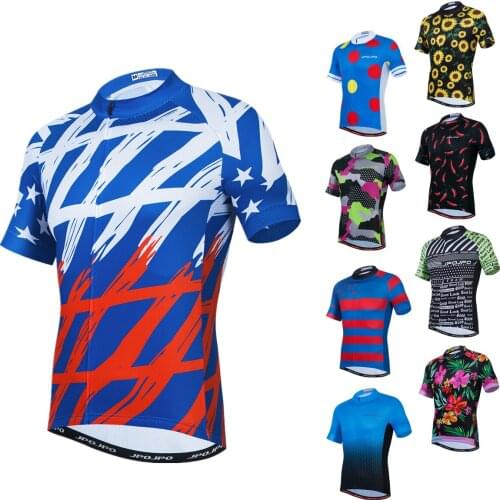 2021Mens Cycling Jersey Short Sleeve Pro Team Summer Bike Shirt Sportswear Maillot Ciclismo MTB Breathable Clothing