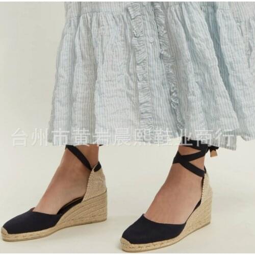 2020 new fashion Womens Espadrille Ankle Strap Sandals Comfortable Slippers Ladies Womens Casual Shoes hot sell women shoes