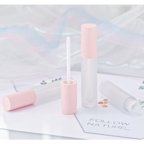 DIY Pink Lip Gloss Containers Empty Frosted Lip glaze tube Mini Lip Gloss Split Bottle#83205