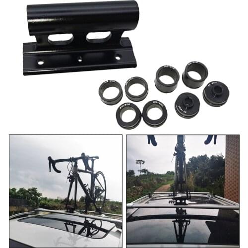 Alloy Bike Car Roof Mount Rack Bicycle Storage Transportation Front Fork Block Mount Rack Quick Release Thru Axle Carrier
