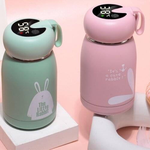 320ml Cartoon Thermos For Kids Rabbit Design Temperature Display Coffee Mug Creative Vacuum Flask Thermos Mug