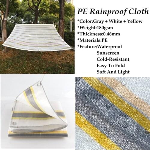 Thickness 0.46mm Gray White Yellow Tarpaulin Rainproof Cloth Garden Balcony Succulent Cover Truck Waterproof Sunshade Cloth