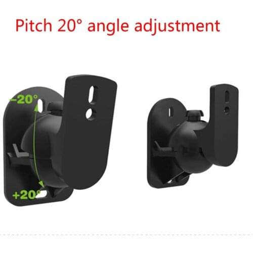 1Set Universal Satellite Speaker Wall Mount Bracket Ceiling Stand Clamp with Adjustable Swivel and Tilt Angle Rotation for
