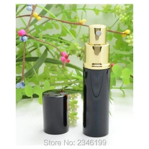 10ML 10CC Black Spray Bottle, Empty Perfume Packing Bottle, Black Cosmetic Atomizer Parfum Sub-Bottling, 30Pcs/lot