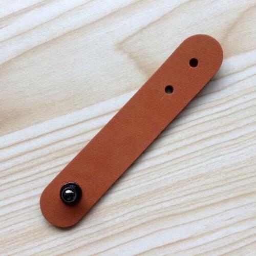 100Pcs PU Leather Cable Organizer Bobbin Winder Protector Wire Cord Management Marker Holder Cover Free Shipping