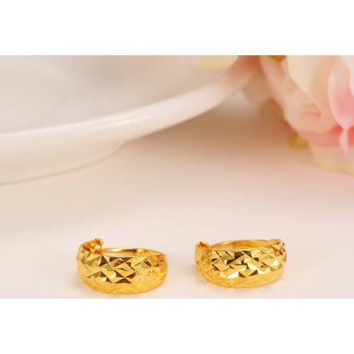 2 pairs Gold Earrings Africa Earrings For Women Gold Color Dubai Round Jewelry African Ethiopian Arab Middle East gift