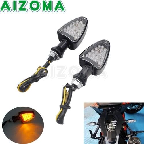 2pcs LED Turn Signal Light E-mark 12V Motorcycle Blinker Indicator Amber Flasher Lights For Yamaha Honda Suzuki BMW Universal