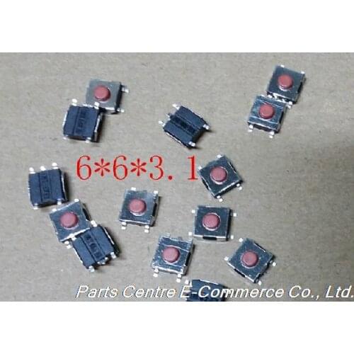 200 pcs 6*6*3.1mm 6x6x3.1mm 5-pin SMT Micro Switch / Tact Switch / key switch For Display / laptops / others, Free shipping