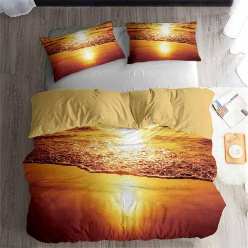 3D Bedding Set Sea wave Print Duvet cover set Twin queen king lifelike bedclothes with pillowcase bed set home Textiles #2-04