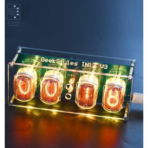 5V Micro USB IN12 IN-12 PCBA DIY Retro Clock Module Glow Tube Parts Diy Kits Digital LED Clock Circuit Board For Arduino
