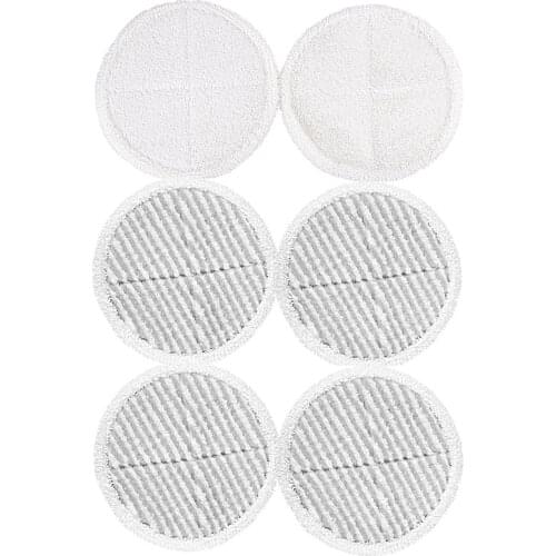 6 Pcs Mop Pads Replacement For Bissell 2124 2039A Spinwave Hard Floor Mop (2 Soft Contact Pads + 4 Scrubby Pads)
