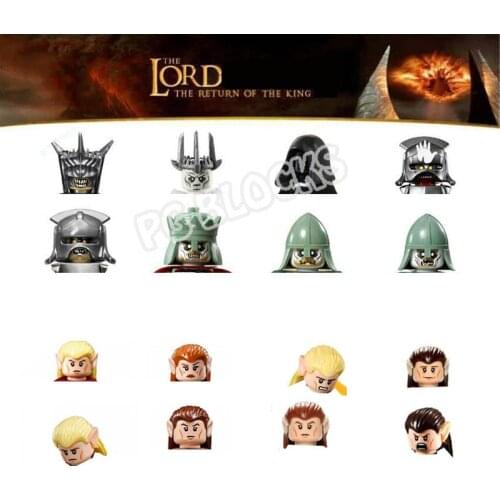 8Pcs/set The Rings Building Blocks Sauron Elves Mini Figure Orcs Action Figures DIY Assembling Bricks Kids Toys