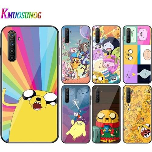 For OPPO A5 A9 2020 F7 Phone Cover adventure time cute for OPPO Reno 2 Z 2Z 2F 3 4 Pro 5G Bright Black Phone Case