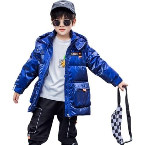 Long Warm Baby Boy Jackets Winter Hooded Girls Coats Outdoor Fashion Children Parkas Waterproof Teenager Kids Snowsuit Clothes