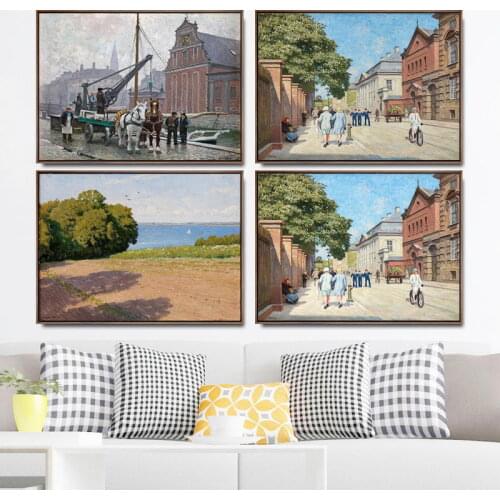 Home Decoration Print Canvas Art Wall Pictures for Living Room Poster Canvas Printings Paintings Danish Paul Gustave Fischer
