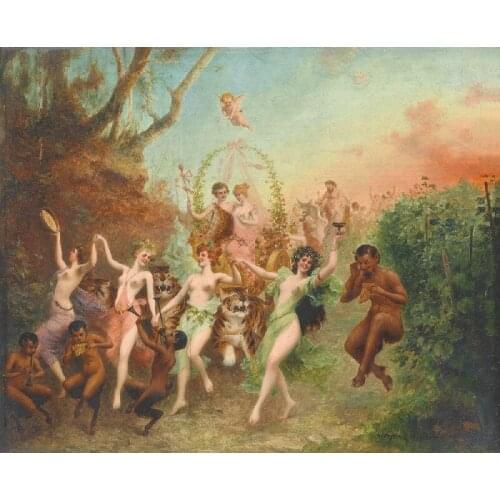 Beautiful oil painting picture Antique handpainted oil painting Angels Wedding great gift for wedding friends