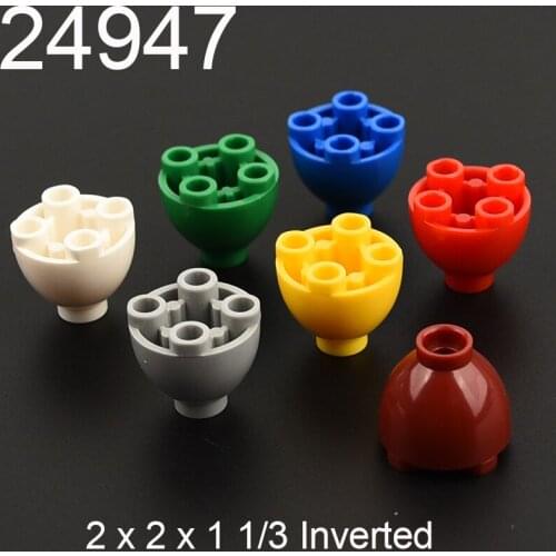 10pcs 24947 Brick Round 2 x 2 x 1 1/3 Inverted Building block accessories parts MOC DIY Education Build Toys Brick