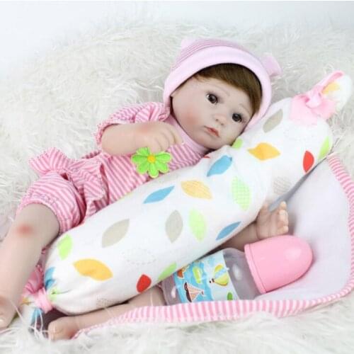 18 inch reborn dolls babies Education Toy Real Baby Lifelike Bebe Reborn Menina Bonecas Children Gifts silicone reborn dolls