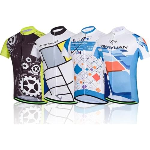 2021 KEYIYUAN Man Mountain Bike Cycling Shirt Summer MTB Short-Sleeved Bicycle Breathable Sportswear Camisa Ciclismo Masculina