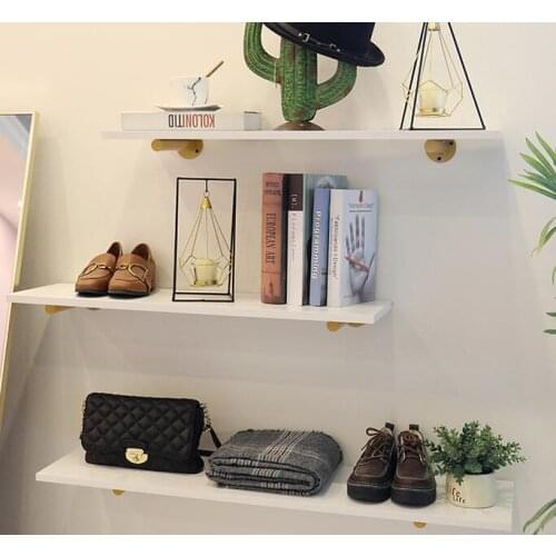 Nordic clothing store wall shelf decoration a word shelf simple mens and womens clothing store display rack