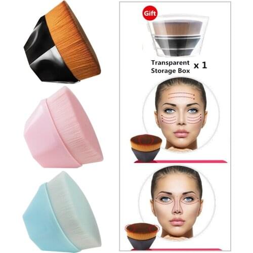 Portable Foundation Brush BB Cream Cosmetic Makeup Brushes Loose Powder Brush No Trace Make up Brush maquiagem For Face Women