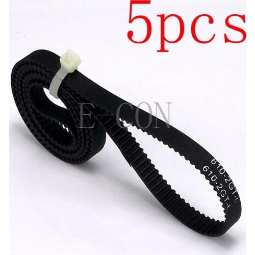 5pcs/lot 610-GT2 Loop Timing Belt Width 6mm GT2 Belt Rubber Fiberglass Inner Length 610mm 305 Teeth for GT2 Timing Pulley
