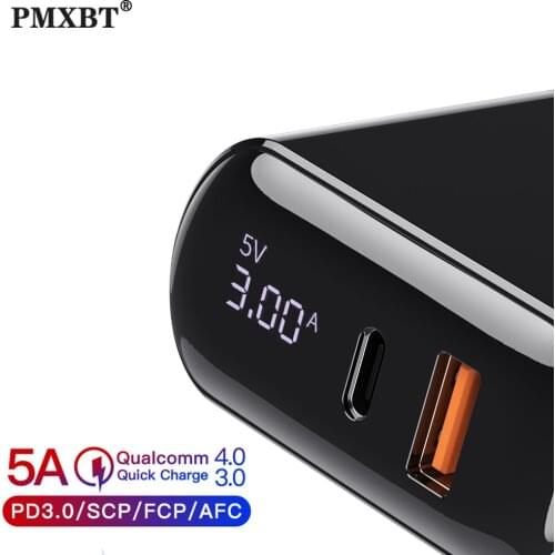 PD USB Charger For iPhone 11 pro Macbook Huawei P40 Fast Charging EU/US Plug LED Display Type C Charge Adaptor 18W Wall Chargeur