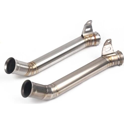 Motorcycle Link Pipe Exhaust Muffler Pipe Slip-on Eliminator Middle Mid Pipe For KTM Duke 690 2012 2013 2014 2015 2016 2017