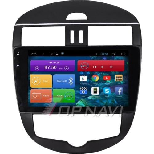 Topnavi 10.2'' Quad Core Android 6.0 Car GPS Navigation for Nissan Tiida 2011- Autoradio Multimedia Audio Stereo,NO DVD In Dash