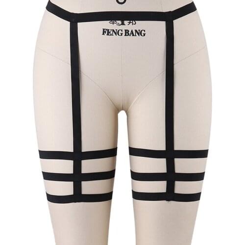 Women Leg Garter Belt Harajuku Body Harness Wedding Garter Pole Dance Body Stocking Belt Rave Fetish Goth Bondage Harness