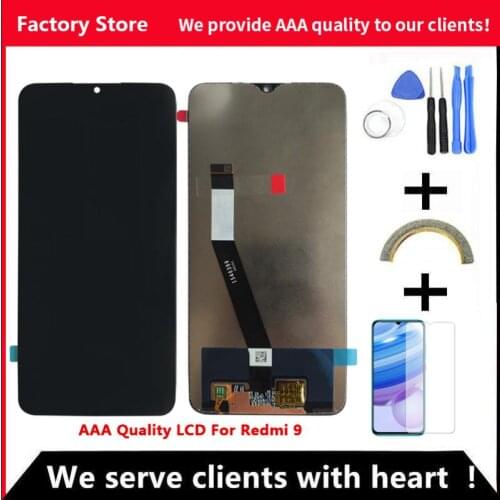 6.53" AAA Quality IPS LCD For Xiaomi Redmi 9 LCD With Frame Display Screen For Redmi9 LCD Screen Assembly 2340*1080 Resolution