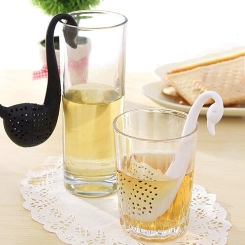 1Pc Creative Swan Teaspoon Tea Strainers Infuser Filter Tea Making Tools, Portable Kitchen Teaware Tea Leak Strainer Accessories