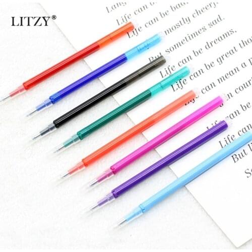 10Pc/Set 0.5mm Erasable Ballpoint Pen Refill 8 Color Ink Magic Erasable Refill for School Office Stationery Student Writing Tool