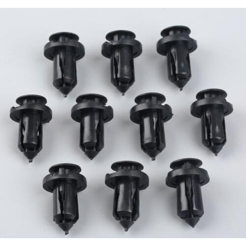 10pcs Auto Bumper Engine Cover Fastener Fender Panel Push-Type Retainer Plastic Rivet 10.5mm Hole For Subaru Car Door Trim Clips