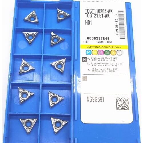 10PCS TCGT110202-AK H01 TCGT110204-AK H01 TCGT Aluminum cutter blade Insert Cutting Tool turning tool CNC Tools AL