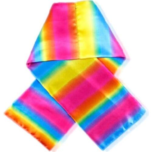 2021 Direct Selling Change Color Scarf Rainbow Silk Streamer Close-up Magic Tricks For Magic Prop Kid Children Fun Toy Gift 2021