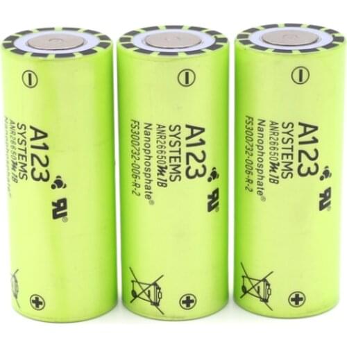 4pcs Original USA A123 26650 Battery ANR26650M1B 3.2V 2500mah 30C 70A rechargeable Lithium iron phosphate power Batteries