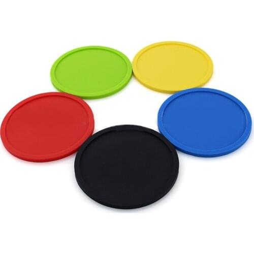 5Pcs Insulation Cup MatsNon-Slip Coasters Waterproof Table Placemat Tableware Pad Round Silicone Kitchen Gadgets