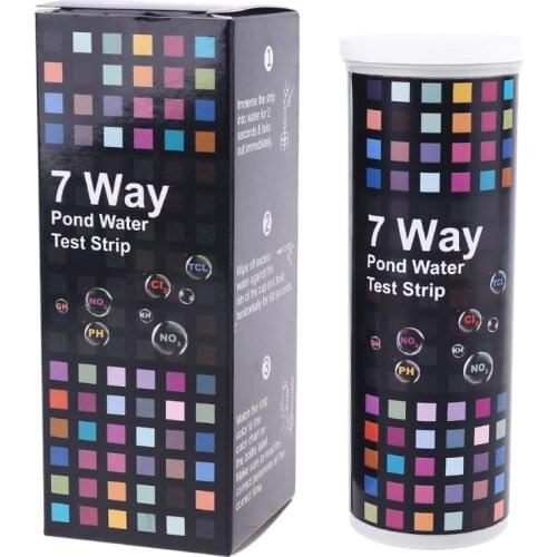 50 strips 7 in 1 Water Quality Test PH Nitrate Chlorine Alkalinity for Pool Pond Y1AD